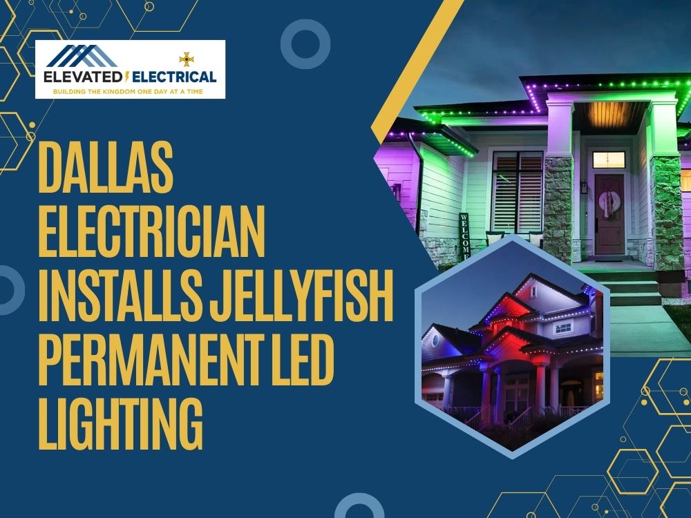 Elevated Electrical Featured on CBS42 for Launching JellyFish Lighting Installation Services -Dallas Electrician Installs JellyFish Permanent LED Lighting - Elevated Electrical